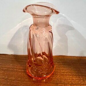 Heisey Glass Pink Flamingo Twist Oil Vinegar Cruet Bottle
